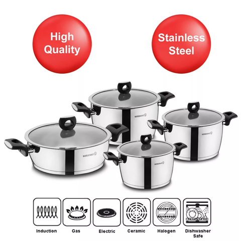 8 Piece Nora Cookware Pot Set