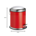 5Ltr Red Dust Bin With Dome Lid