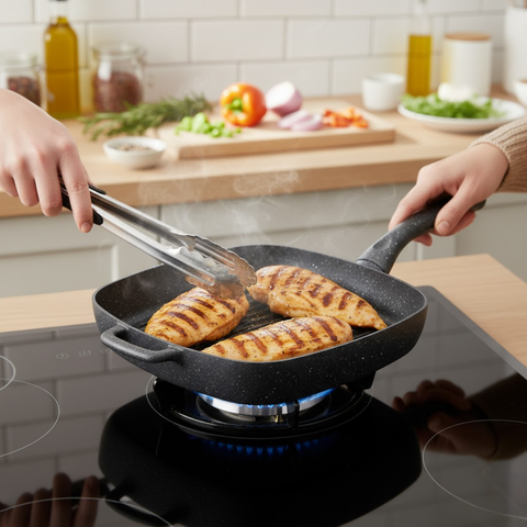 28cm Gusto Square Grill Pan