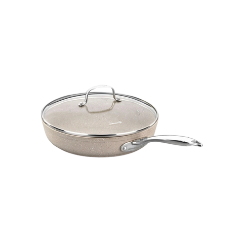 24cm Granita Frypan With Glass Lid