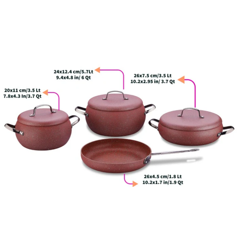 7 Piece Comlek Cookware Pot Set