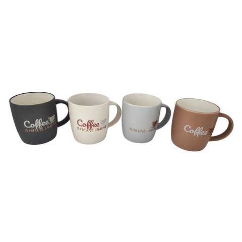 Tazzy 13oz 12 Piece Mix Design Coffee Mugs