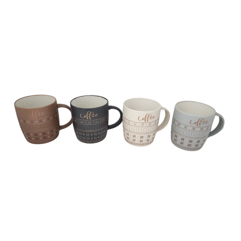 13oz 12 Piece Mix Colour Coffee Mugs