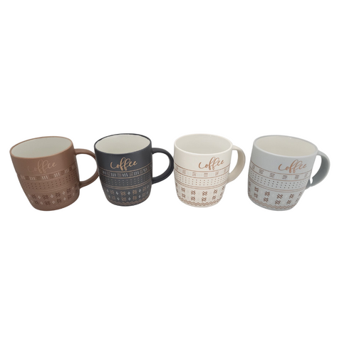 13oz 12 Piece Mix Colour Coffee Mugs