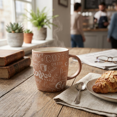 13oz Brown Coffee Mugs