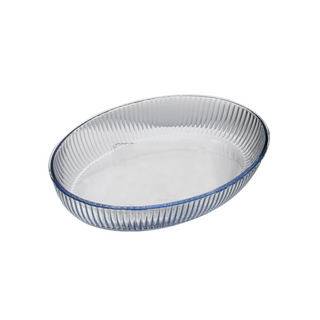 26cm Oval Optical Glass Casserole