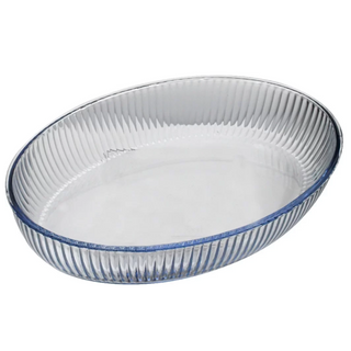35cm Oval Optical Glass Casserole