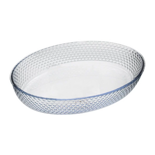 35cm Oval Honeycomb Glass Casserole