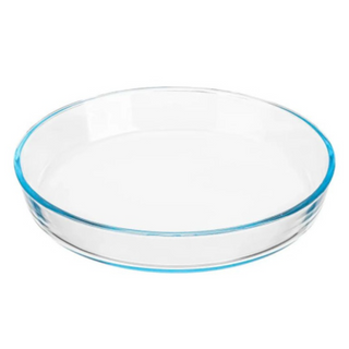 32cm Round Plain Glass Casserole