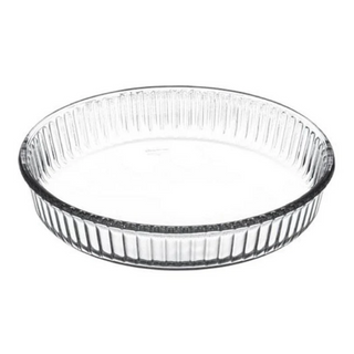 32cm Round Optical Glass Casserole