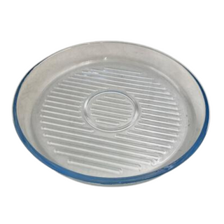32cm Round Grid Glass Casserole