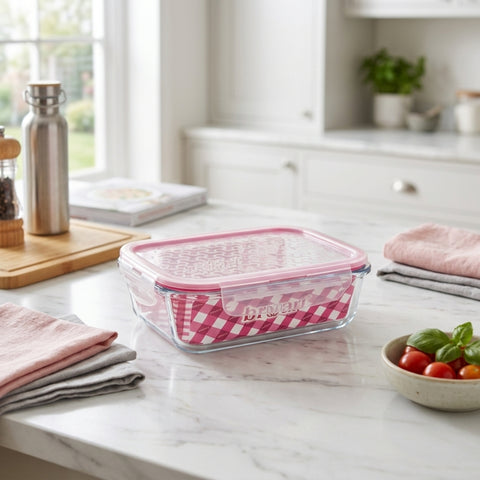 640ml Plain Rectangular Glass Storage Container