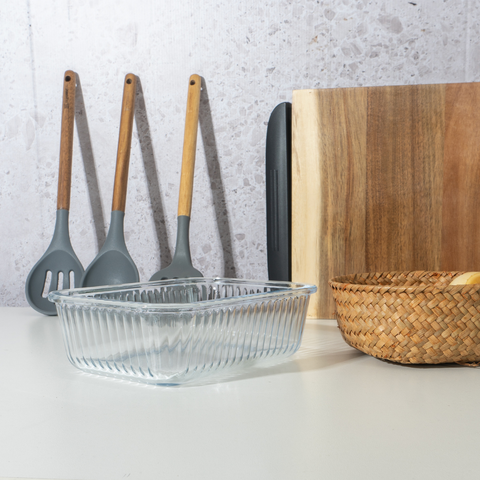 1520ml Optical Rectangular Glass Cake Mould