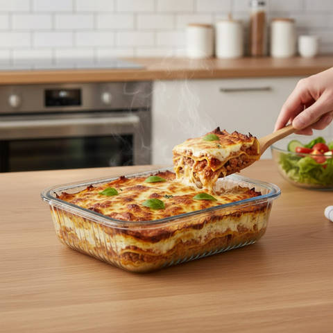 640ml Optical Rectangular Glass Cake Mould