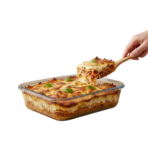 1520ml Optical Rectangular Glass Cake Mould