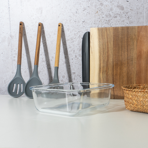 640ml Plain Rectangular Glass Cake Mould