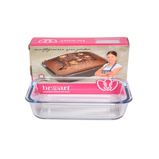 640ml Plain Rectangular Glass Cake Mould