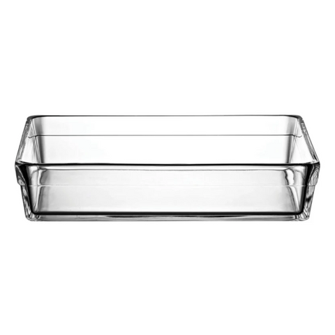 32cm Rectangular Plain Glass Casserole