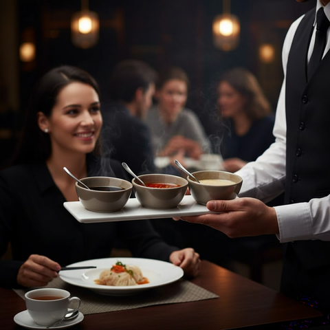 4 Piece Serving Set With Tray