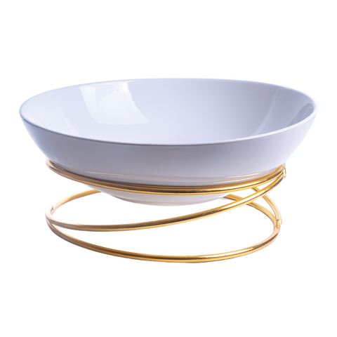 12.5" Bowl With Gold Stand