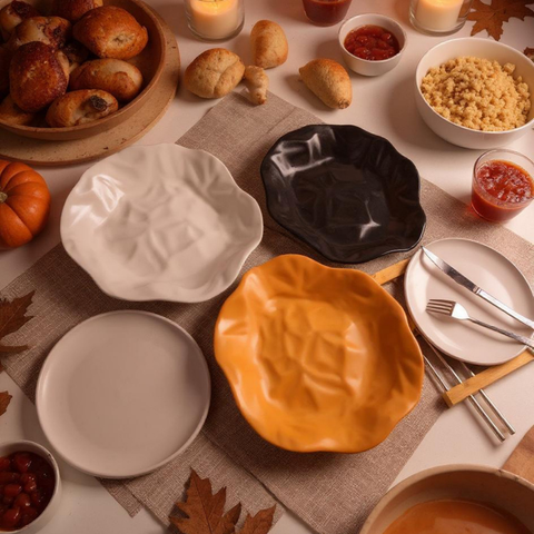 11 Inch Orange Round Serving Platter