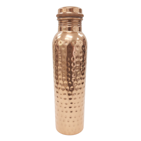 1 Ltr Hammered Copper Water Bottle