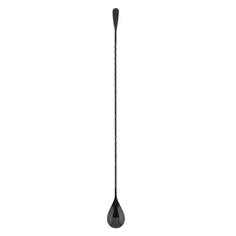 35cm Black Bar Spoon Full Twisted With Tear Drop