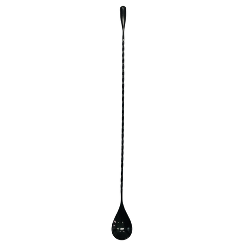 35cm Black Bar Spoon Full Twisted With Tear Drop