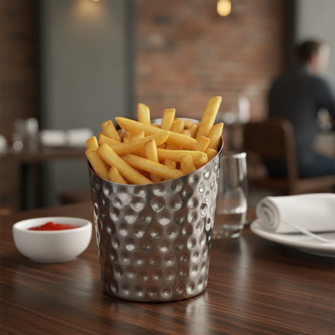 9cm Hammered Conical Chip Cup