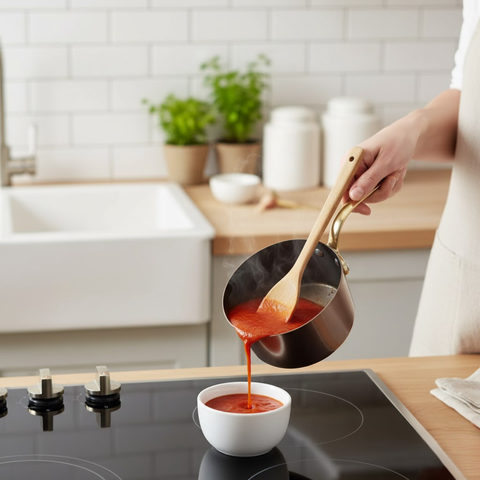 9.5cm Glossy Caramel Pvd Mini Sauce Pan