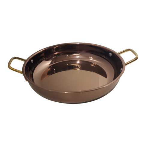 24.5cm Glossy Caramel Pvd Round Dish