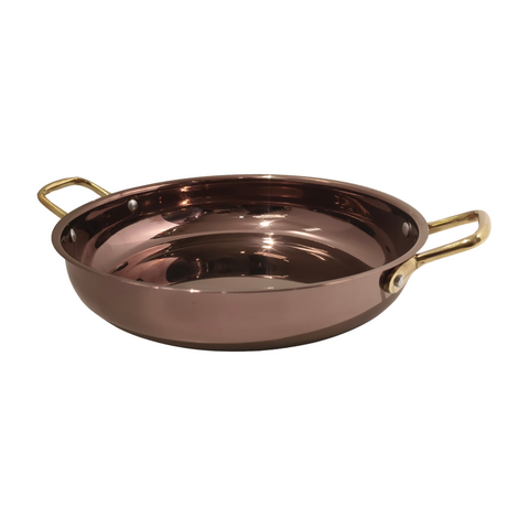 24.5cm Glossy Caramel Pvd Round Dish