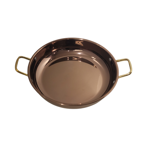24.5cm Glossy Caramel Pvd Round Dish