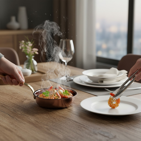 13.5cm Glossy Caramel Pvd Mini FryPan