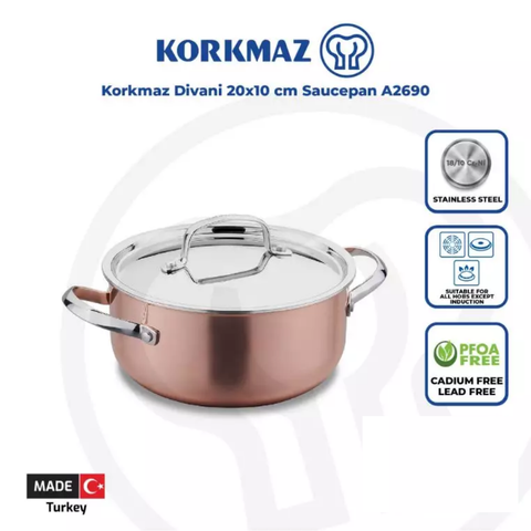 20cm Divani Copper Deep Casserole