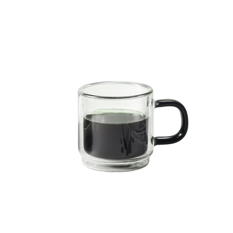 2 Piece Borosilicate Double Wall Glass Cup Set
