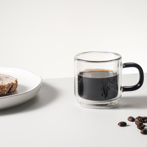 2 Piece Borosilicate Double Wall Glass Cup Set