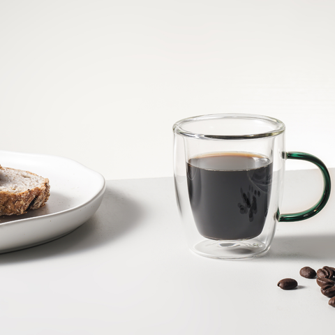 2 Piece Borosilicate Double Wall Glass Cup Set