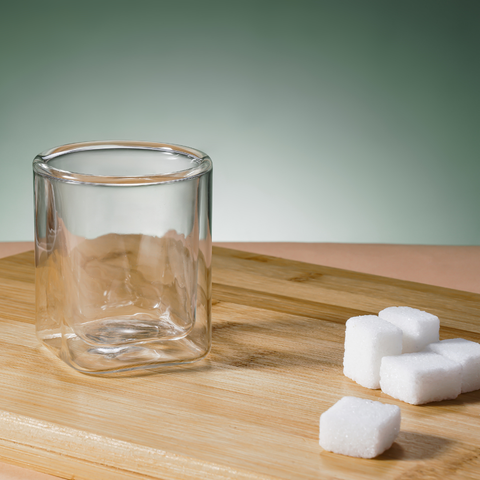 2 Piece Borosilicate Double Wall Glass Cup Set