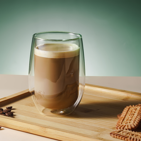 2 Piece Borosilicate Double Wall Glass Cup Set