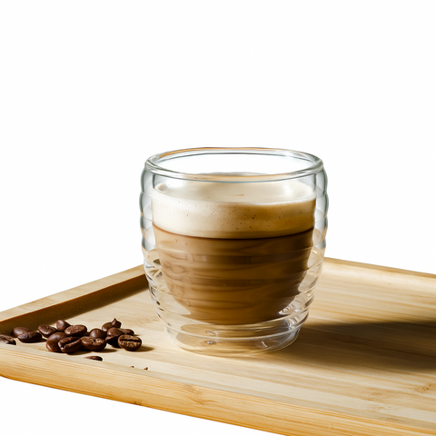 2 Piece Borosilicate Double Wall Glass Cup Set