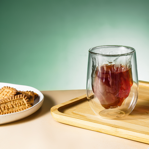 2 Piece Borosilicate Double Wall Glass Cup Set