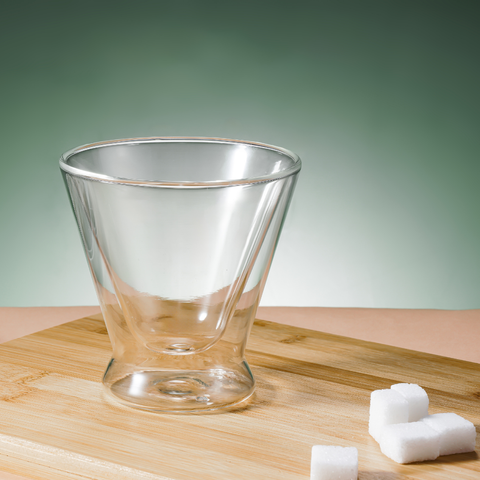 2 Piece Borosilicate Double Wall Glass Cup Set