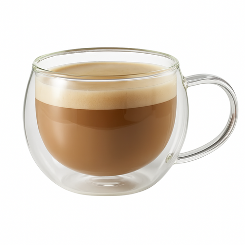 2 Piece Borosilicate Double Wall Glass Cup Set