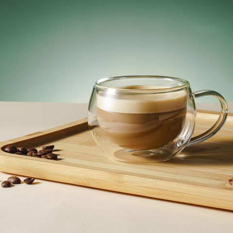 2 Piece Borosilicate Double Wall Glass Cup Set