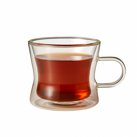 2 Piece Borosilicate Double Wall Glass Cup Set