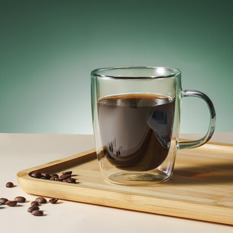 2 Piece Borosilicate Double Wall Glass Cup Set