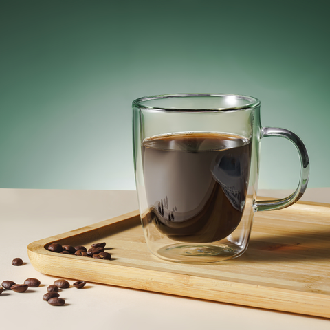 2 Piece Borosilicate Double Wall Glass Cup Set