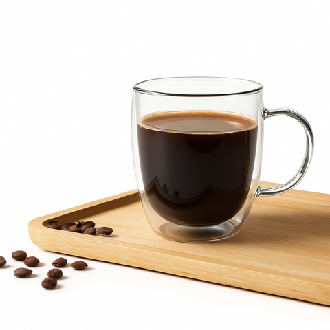 2 Piece Borosilicate Double Wall Glass Cup Set