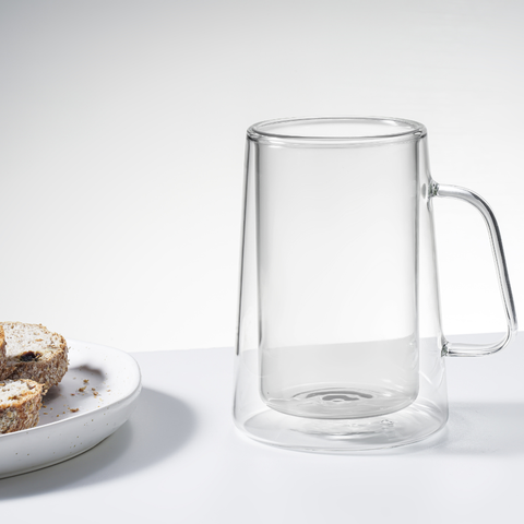 2 Piece Borosilicate Double Wall Glass Cup Set